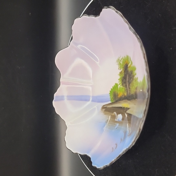 Noritake Hand Painted Swan Scene Plate - Picture 3 of 12